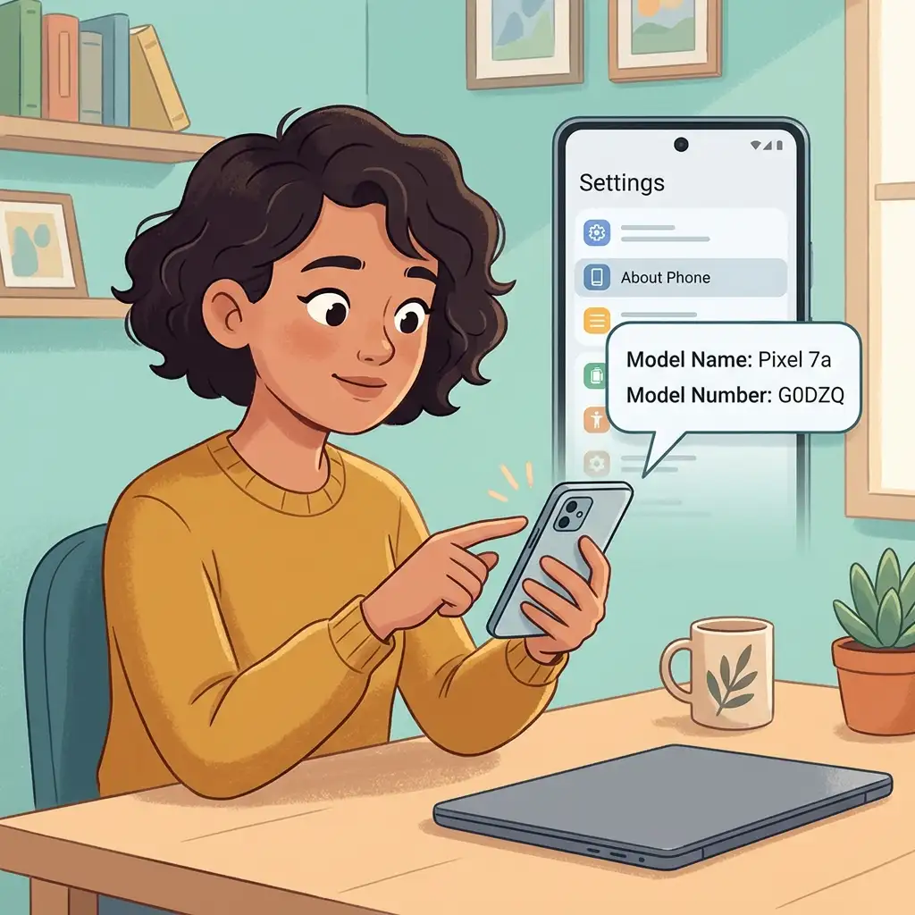 WhatPhone team illustration: a stylized device detection concept